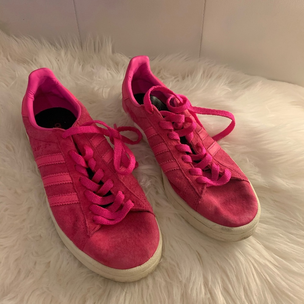 Hot Pink Gazelles Adidas